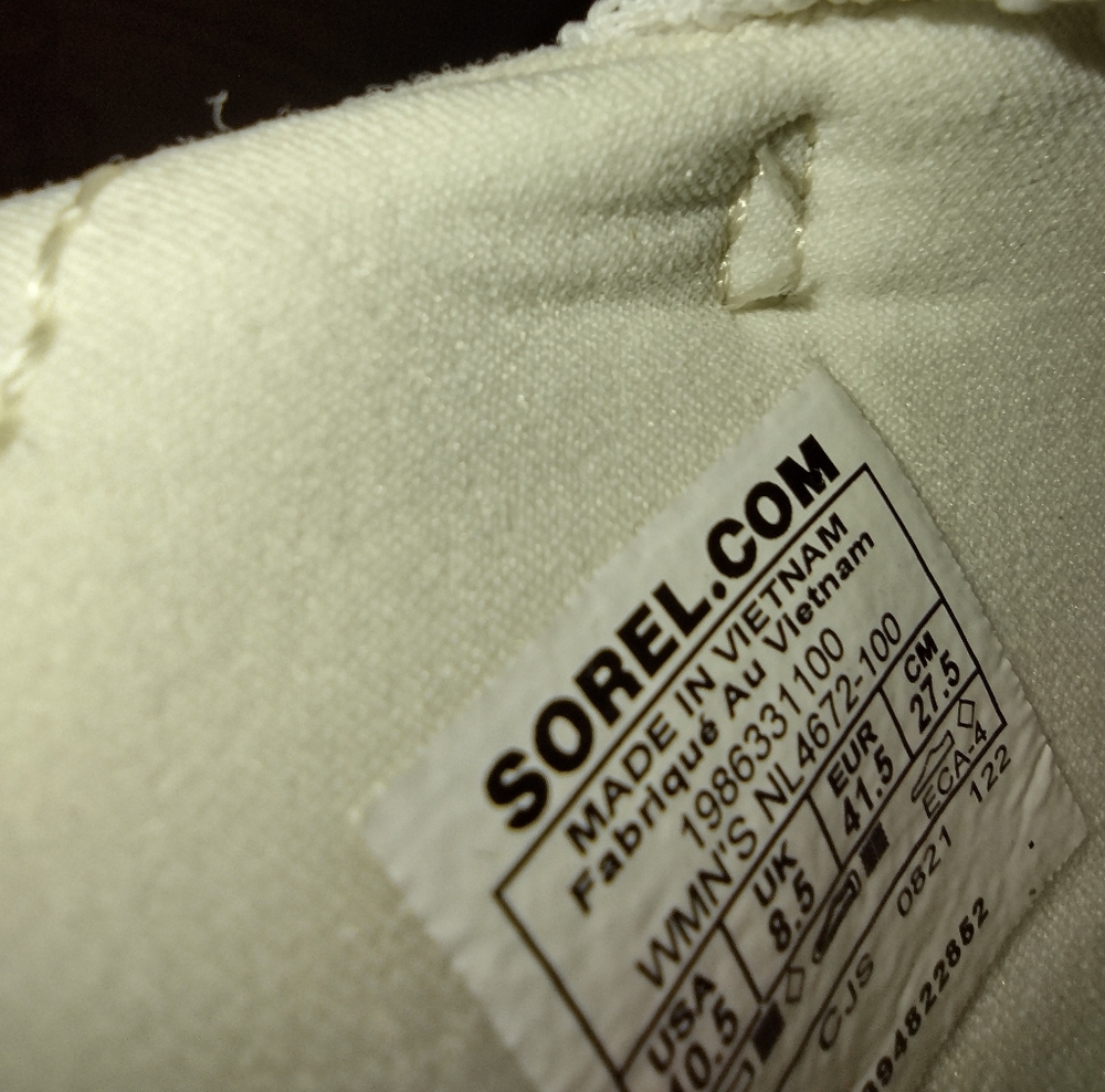 Sorel Cream Explorer Blitz Stride Lace Sneakers Size 10.5 - Picture 7 of 9